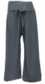 Thai Fischerhose aus Viskose, Fisherman Pants, Wickelhose, Yogahose - dunkelgra