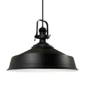 Pendelleuchte Schwarz-Asletl Hängelampe Metall Ø40 cm, Modern Lampe