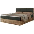 Boxbett mit Bettkasten  ¦ grau ¦ Maße (cm): B: 208 H: 104