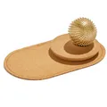ShaktiMat [Das Original seit 2007] Spiky Ball - Igelball für intensive Akupressur und Massage - Faire Produktion - Rollmatte und Ständer aus Naturkork - Regen die Durchblutung an & lösen Verspannungen