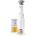 Cuisinart FreezeWand Eismaschine – 5in1 Eiscreme, Sorbet, Milchshake, Slushie – 3 Becher – Vegan, laktosefrei, proteinreich – 5 Min. Zubereitung – Kompakt & tragbar, Weiß/Grau