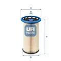 Kraftstofffilter UFI 26.038.00 Filtereinsatz für VW AUDI SKODA A3 GOLF PASSAT B8