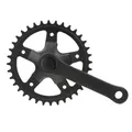 Kurbelgarnitur Kettenrad Garnitur 1-Fach 36 Zähne 1/2 x 3/32 Stahl schwarz 127mm