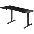 Juskys Schreibtisch Office Stand 160 x 75 cm mit Ablage Schwarz