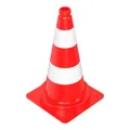 Schake Leitkegel H.500mm tagesleuchtend,2 Streifen G. 1,20 kg,29x29 cm