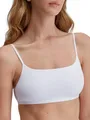CALIDA Sleek Skin Bustier Damen, atmungsaktiv, hautfreundlich, Leichter Halt, verstellbare Träger Weiss 40-42