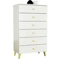 Kommode AKORD MOBI in der Farbe Kaschmir mit 6 Schubladen B60 x H104 x T37 cm