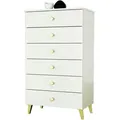 Kommode mit 6 Schubladen  ¦ beige ¦ Maße (cm): B: 60 H: 104