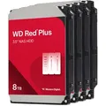 4er Pack Western Digital WD Red Plus 8TB 3.5 Zoll SATA Interne NAS Festplatte CMR
