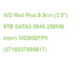 WD Red Plus 8.9cm (3.5") 8TB SATA3 5640 256MB intern WD80EFPX (0718037899817)