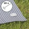 10x Zeltheringe Bodenplane Zeltteppich Vorzeltteppich Teppich Heringe Metall Set