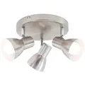 Briloner Cup Deckenlampe 3-flammig Spot Schwenkbar Rund Strahler Matt-Nickel