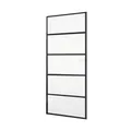 inova Türblatt Glastür DIN links DIN rechts 834x1972x8mm Studio-Bohrung Blockstreifen schwarz Echtglas Drehtür