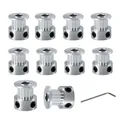 BZ 3D GT2 Riemenscheibe GT2 Pulley 20 Zähne 6.35mm Bohrung 6mm Breite Zahnriemenscheibe 20 Teeth 6.35mm Bore für 3D-Drucker,CNC,6mm Breite GT2 Zahnriemen.(10 Stück)