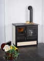 EEK A+ - Dauerbrand Küchenofen Holzherd Globe Fire Alhena creme / Anschluss rech