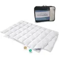 Daunenpass Sommer Daunen Bettdecke Sommerbett Sommerdecke 320g 135x200 - Weiß