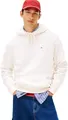 Tommy Jeans Herren Hoodie Regular Fit Flag Fleece mit Kapuze, Elfenbein (Ancient White), L