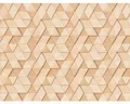 Fototapete Vlies 38288-1 The Wall Holzoptik Dreiecke 3D 7-tlg. 371 x 280 cm