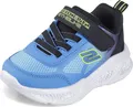 Skechers Jungen Meteor-Lights Krendox, Schwarz Blau Textil Schwarz Synthetik Lime T, 5 UK Child
