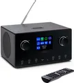 MEDION P85444 2.1 Internetradio mit Subwoofer (DAB+, UKW Radio, Spotify Connect, WLAN, Bluetooth, Streaming, Equalizer, Farbdisplay, USB, AUX, Wecker, Schlummerfunktion, Sleep Timer) schwarz