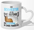 Schwester Geschenk Geburtstag Weihnachten Geschwister Mädchen Tasse Frauen