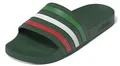 adidas Unisex Adilette Aqua Slides, team dark green/ftwr white/bright red, 40.5 EU