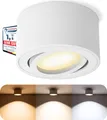 SSC-LUXon CELI-1WM LED Aufbauspot weiß rund - dimmbar & schwenkbar - 3CCT Lichtfarben - Aufbau Deckenstrahler 230V 6W