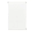 Gardinia Rollo mit dezentem Muster zum Klemmen oder Kleben, Tageslicht-Rollo, Blickdicht, Alle Montage-Teile inklusive, EASYFIX Rollo Dekor, Weiß, 75 x 150 cm (BxH)