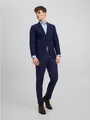 Jack & Jones Anzug JPRFRANCO Extra schmal, pflegeleicht, stilvoll mit fallendem Revers Materialmix, slim fit