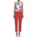 ROBELL Stoffhose Damen Style BELLA 7/8 Bengaline Sommerhose extrem bequem rot 48