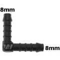 WamSter® L 90° Schlauchverbinder Pipe Connector 8mm Durchmesser