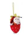 NICI Kuscheltier Ameise Enzi 13cm I Plüschtier Ameise in Einer Plüsch-Erdbeere als Kuscheltier Anhänger Green I Für Schmusetierliebhaber I Stofftier – 49434