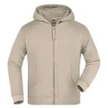Hooded Jacket Junior Klassische Kapuzenjacke aus hochwertiger French-Terry-Qualität braun/grau, Gr. XXL