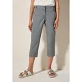 CECIL Caprihose Style New York Sommerhose mit Knopfdetails am Bund grau 28