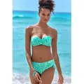 Elbsand Bügel-Bandeau-Bikini-Top Letra, mit tollem Wording grün 36