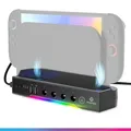 Oniverse Support für Nintendo Switch 2 – Multifunktionale Kühlstation, USB-A Ladegerät für 2 Pro-Controller, 4 NGC-Ports für Gamecube-Controller, 3-Gang-Lüfter, 8 LED-Modi – Hubble