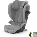 cybex Gold Kinderautositz Solution G2 i-Fix Plus, Grau, Textil, 27.5x6x60.5 cm, ECE R 129 i-Size, abnehmbarer und waschbarer Bezug, höhenverstellbare Kopfstütze, optimaler Aufprallschutz, schadstoffgeprüft, schnell leicht im Auto montierbar, Seitenaufprallschutz, Isofix-Befestigung, faltbar, Baby on Tour, Kindersitze, Kindersitze I-Size 100-150cm