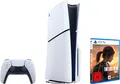 PLAYSTATION 5 Konsolen-Set "PS5 Disk Edition (Slim) + The Last of Us Part I", schwarz-weiß (weiß, schwarz)