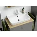 Xora Waschbecken, Weiß, Keramik, 60x9x40 cm, Made in Germany, Badezimmer, Waschbecken & Armaturen, Waschbecken