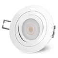 SSC-LUXon RF-2 LED Einbaustrahler ultra flach 4W neutralweiß mit fourSTEP Dimmen ohne Dimmer - Downlight weiss 230V schwenkbar