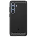 Spigen Rugged Armor mit Magnetfunktion Hülle Kompatibel mit Samsung Galaxy S25 Mattschwarz