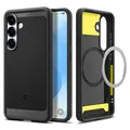 Spigen Rugged Armor MagFit Hülle für Samsung Galaxy S25, Kompatibel mit MagSafe -Schwarz