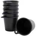 SoPro 6x Schnapsbecher Plastik 4 cl wiederverwendbar - Shotgläser 40 Milliliter schwarz - Mehrweg Schnapsglas zum Umhängen - Shot Becher 4cl - Schnapsgläser für Junggesellenabschied Frauen, JGA