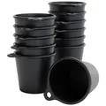SoPro 12x Schnapsbecher Plastik 4 cl wiederverwendbar - Shotgläser 40 Milliliter schwarz - Mehrweg Schnapsglas zum Umhängen - Shot Becher 4cl - Schnapsgläser für Junggesellenabschied Frauen, JGA