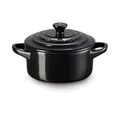 LE CREUSET Auflaufform Mini Cocotte 10 cm schwarz, Steinzeug