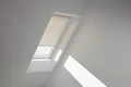 VELUX Sichtschutzrollo sandbeige gepunktet manuell Rahmen weiß RFL CK04 4171SWL
