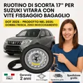 Platzsparend Notrad 17 " für Suzuki Vitara,Mit Schraubbefestigung Bagagaglio Dot