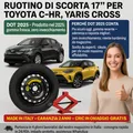 Notrad 17" Toyota C-HR Yaris Cross 5-Loch Stahlfelge mit Wagenheber R17 DOT 4022