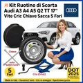 Schlauchlose Ersatzrad-Tasche Kit Audi A3 A4 A5 Q2 TT 17 Zoll Radschlüssel