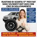 Notrad Kit Fiat 500X 17" 5-Loch Wagenheber 4J Stahl Schwarz DOT2025
